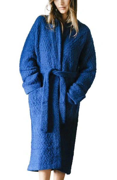 Sunday Citizen Snug Waffle Robe In Navy