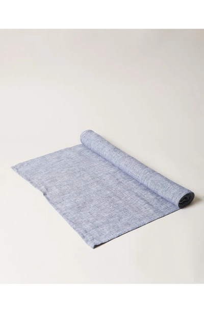 Farmhouse Pottery Farm Linen Table Runner In Indigo