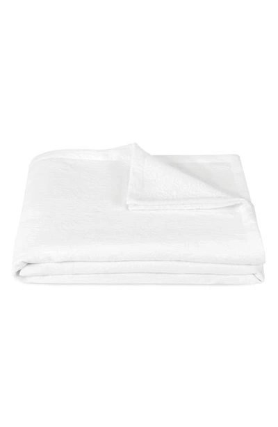 Matouk Cora Full/queen Coverlet In White/ White