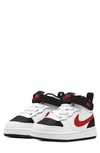 Nike Kids' Court Borough Mid 2 Sneaker In White/ University Red