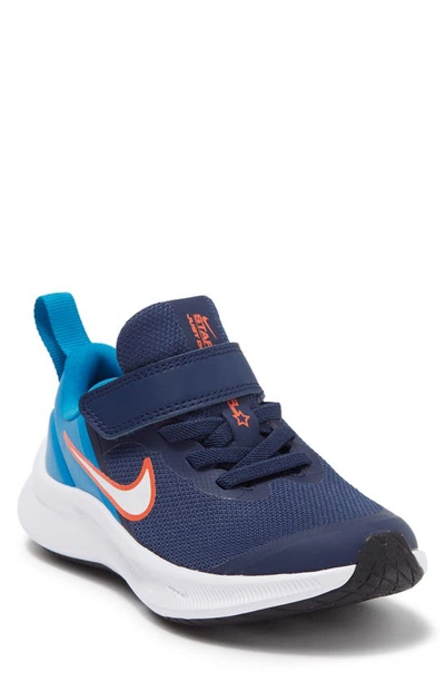 Nike Kids' Star Runner 3 Running Shoe In 401 Mnnavy/white
