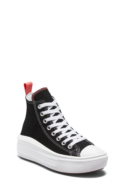 Converse Kids' Chuck Taylor® All Star® Move High Top Platform Sneaker In Black/black/white