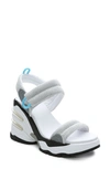 Ash Cosmos Sandal In White/ Silver / Blue