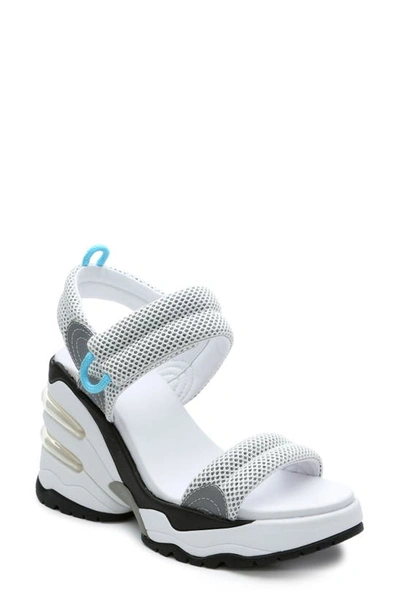 Ash Cosmos Sandal In White/ Silver / Blue