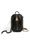 Aimee Kestenberg Tamitha Phone Crossbody Bag In Black W Satin Gold
