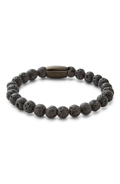 Brook & York Lava Rock Bead Bracelet In Black