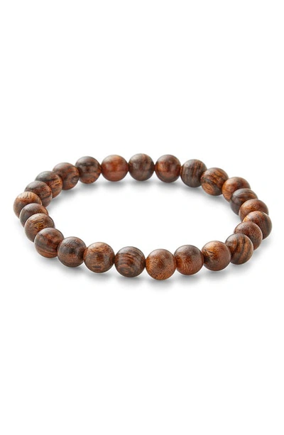 Brook & York Tigerwood Bead Bracelet In Brown