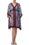 Kimi And Kai Ariana Boho Maternity Dress In Blue