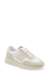 Axel Arigato Genesis Mixed Leather Retro Runner Sneakers In White/ Cremino