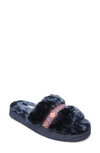 Minnetonka London Slipper In Dark Navy