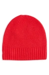 Nordstrom Recycled Cashmere Blend Beanie In Red Chinoise
