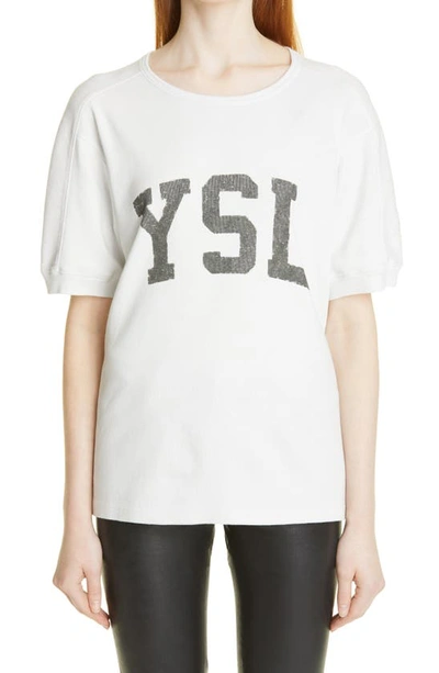 Saint Laurent Vintage Ysl T-shirt In Grey