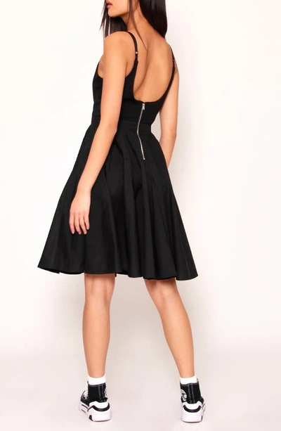 Absence Of Colour Alda Fit & Flare Cotton Dress In Black