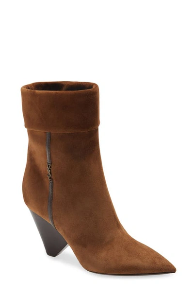 Saint Laurent Niki Bootie In Brown