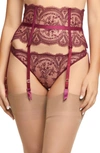 Dita Von Teese Severine Suspender Belt In Dark Cherry