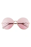 Chloé 61mm Round Sunglasses In Gold 2