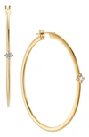Nadri Zoe Cubic Zirconia Hoop Earrings In Gold