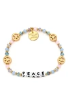 LITTLE WORDS PROJECT PEACE BEADED STRETCH BRACELET,IW-PEA-RSW