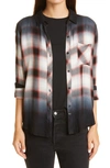 Rails Hunter Ombre Plaid Button Down Shirt In Ivory Smoke Dipdye