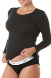 Cache Coeur Life Maternity And Nursing T-shirt In Black