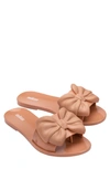 Melissa Babe Ii Bow Slide Sandal In Beige