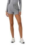 Grey Lab Knit Shorts In Light Heather Grey