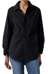 Citizen Of Humanity Kayla Long Sleeve Button Down Shirt In Black