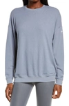 Alo Yoga Soho Pullover In Steel Blue