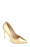 Steve Madden Vala Pointed Toe Pump In Gold