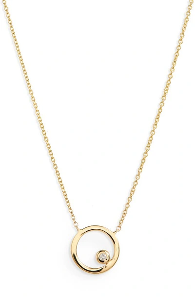 Dana Rebecca Designs Lulu Jack Diamond Disc Pendant Necklace In Yellow Gold