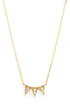 DANA REBECCA DESIGNS EMILY SARAH TRIPLE TRIANGLE DIAMOND NECKLACE,N3575