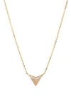 Dana Rebecca Designs Emily Sarah Diamond Arrow Necklace In Yellow Gold