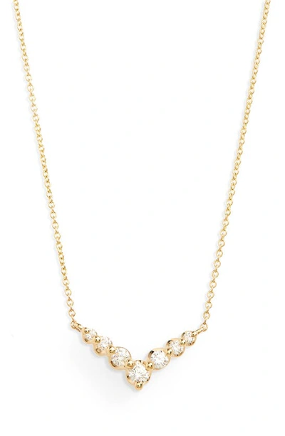 Dana Rebecca Designs Vivian Lily Graduating Diamond Necklace In Yellow Gold