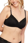 Montelle Intimates Dream Wireless T-shirt Bra In Black