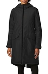 Bernardo Insulated Hooded Raincoat In Black