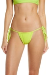 Frankies Bikinis Tia Ribbed Bikini Bottoms In Slime