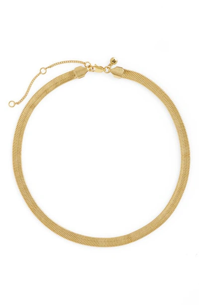 Madewell Chunky Herringbone Chain Necklace In Vintage Gold