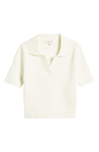 Wayf '98 Williams Crop Polo In Off White