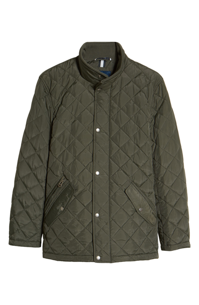 Cole Haan Quilted Jacket In Dark Green