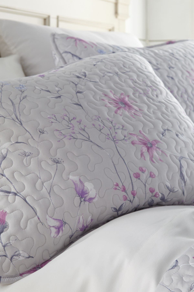 Southshore Fine Linens Full/queen Luxury Premium Floral Collection Quilt Cover Set In Grey