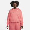 Nike Sportswear Essentials Women's Oversized Fleece Hoodie In Magic Ember,heather,white
