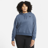 Nike Sportswear Essentials Women's Oversized Fleece Hoodie In Midnight Navy,heather,black
