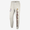 Nike Men's Oatmeal Los Angeles Lakers 75th Anniversary Courtside Fleece Pants In Brown
