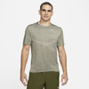 Nike Dri-fit Rise 365 Men's Short-sleeve Running Top In Rough Green,heather