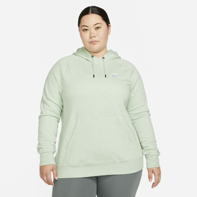 Nike Sportswear Essential Women's Fleece Pullover Hoodie In Seafoam,heather,white