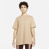 Nike Kids' Sportswear Essential Women's Oversized Short-sleeve Top In Hemp,white