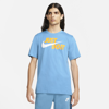 Nike Sportswear Jdi Men's T-shirt In Dutch Blue,total Orange,white