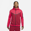 Nike Sportswear Tech Fleece Men's Full-zip Hoodie In Very Berry,pomegranate,black