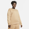 Nike Sportswear Collection Essentials Women's Fleece Crew In Hemp,white