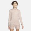 Nike Element Women's 1/2-zip Running Top In Pink Oxford,light Soft Pink,heather